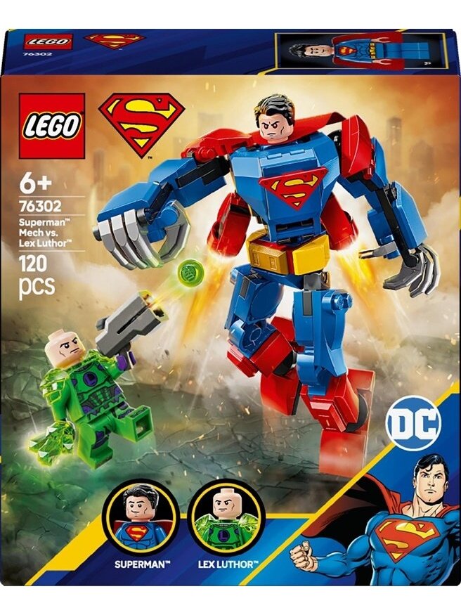 LEGO® Batman Superman™ Mech vs. Lex Luthor™, 120 vnt. LEGO® Batman Superman™ Mech vs. Lex Luthor™, 120 vnt.