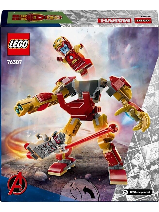 LEGO® Marvel Iron Man Mech vs. Ultron, 101 vnt. 1 LEGO® Marvel Iron Man Mech vs. Ultron, 101 vnt. 1