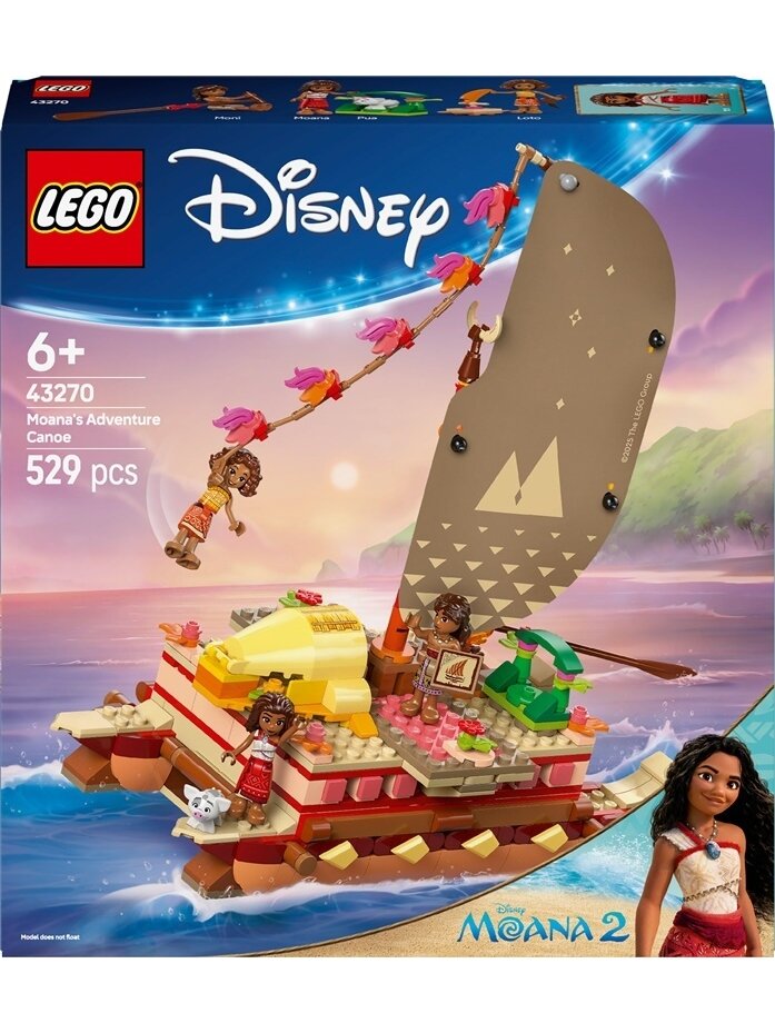 LEGO® Disney Moanos nuotykių kanoja, 529 vnt.