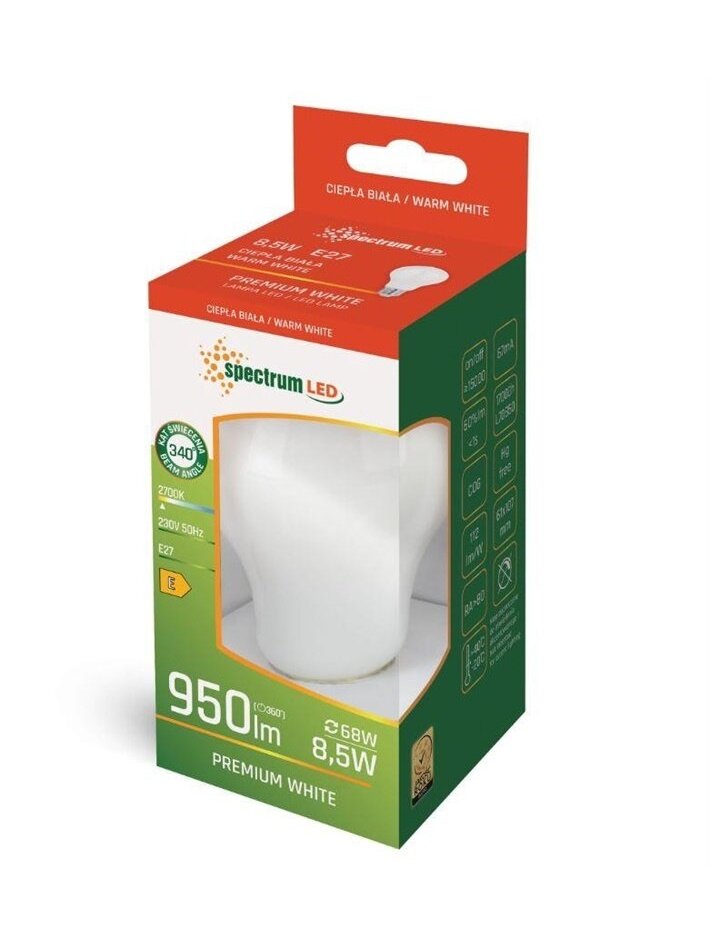 LEMPUTĖ LED E27 A60 8.5W 2700K 950LM FR 1 LEMPUTĖ LED E27 A60 8.5W 2700K 950LM FR 1