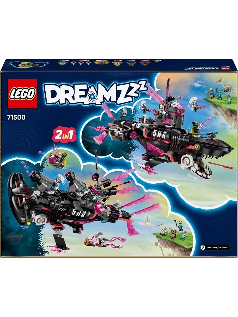 LEGO® DREAMZzz Nightmare Shark Submarine 71500, 1413 pcs 1 LEGO® DREAMZzz Nightmare Shark Submarine 71500, 1413 pcs 1