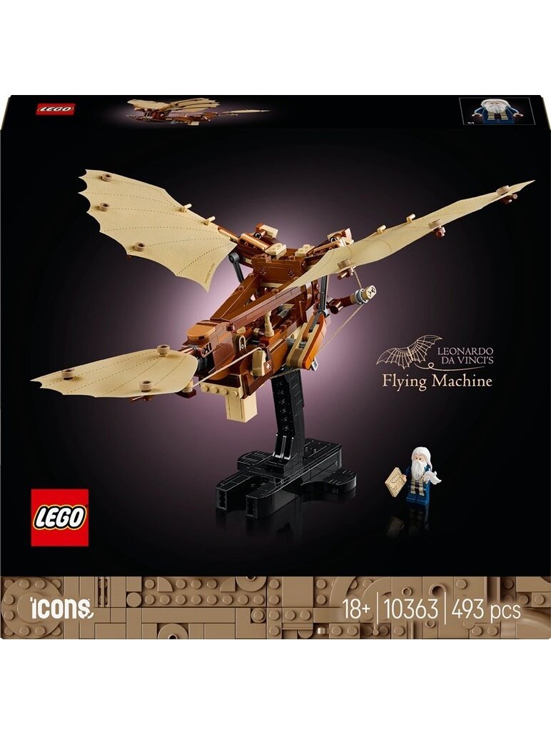 LEGO® Icons Leonardo da Vinčio skraidymo aparatas, 493 vnt.