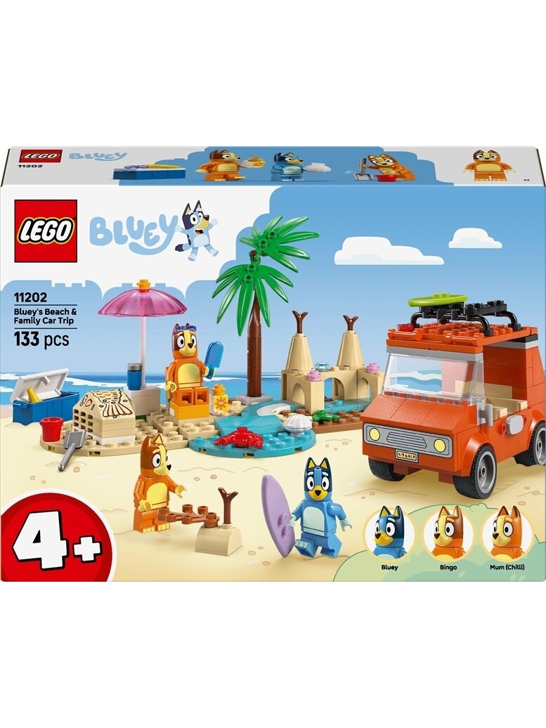 LEGO® Bluey Bluey's Beach & Family Car Trip 11202, 133 pcs LEGO® Bluey Bluey's Beach & Family Car Trip 11202, 133 pcs