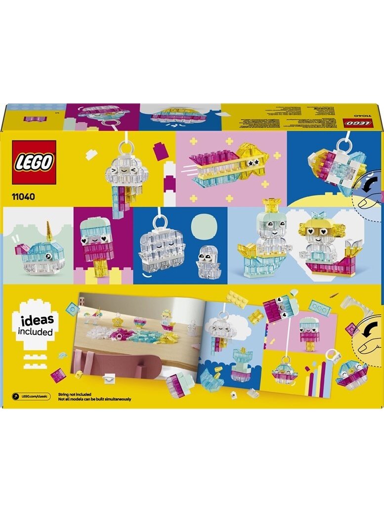 LEGO® Classic Magical Transparent Box 11040, 340 vnt. 1 LEGO® Classic Magical Transparent Box 11040, 340 vnt. 1