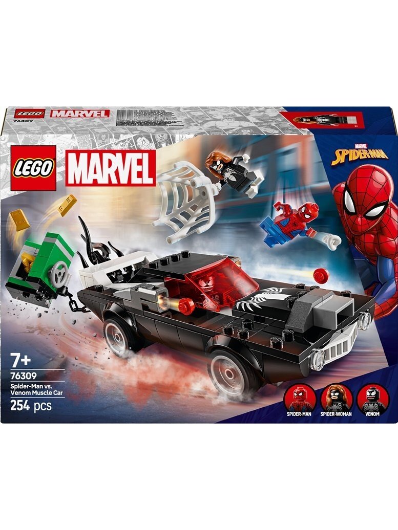 LEGO® Marvel Spider-Man vs. Venom Muscle Car, 254 vnt. LEGO® Marvel Spider-Man vs. Venom Muscle Car, 254 vnt.