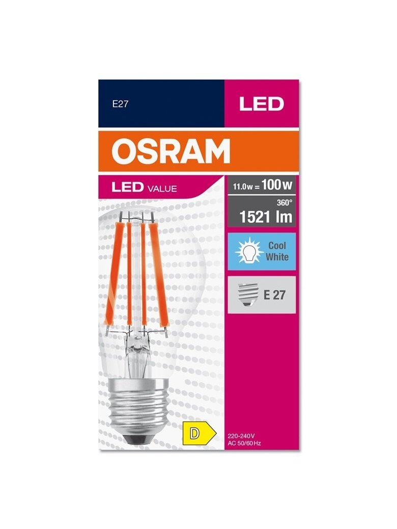LED lemputė OSRAM, A60, E27, 11 W, 1521 lm, 4000 K 2