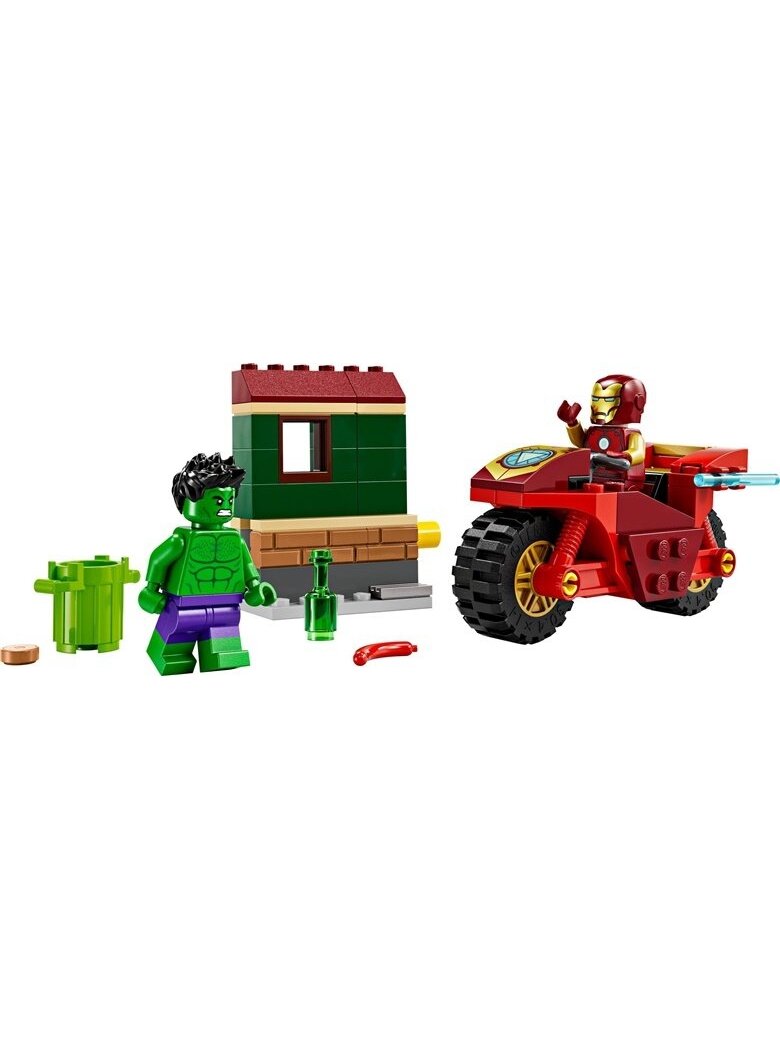 LEGO® Marvel Geležinis žmogus su motociklu ir Halkas 76287 2 LEGO® Marvel Geležinis žmogus su motociklu ir Halkas 76287 2