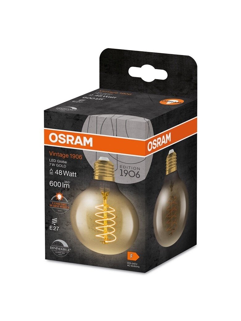 LEMPUTĖ LED DIM G80 E27 7W 822 600LM AMB 1