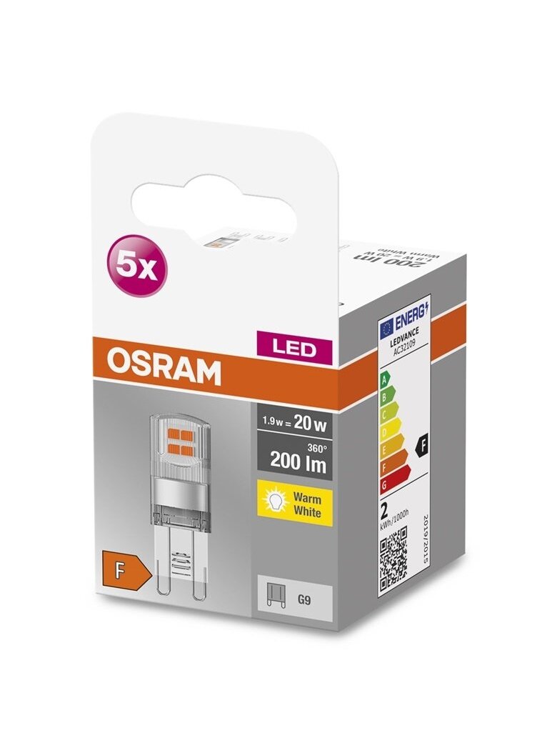 LEMPUTĖ LED G9 1.9W 870 200LM 5VNT 1 LEMPUTĖ LED G9 1.9W 870 200LM 5VNT 1