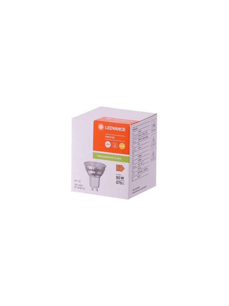 Lemputė Ledvance LED GU10, šiltai balta, GU10, 6,9W, 575LM 1 Lemputė Ledvance LED GU10, šiltai balta, GU10, 6,9W, 575LM 1