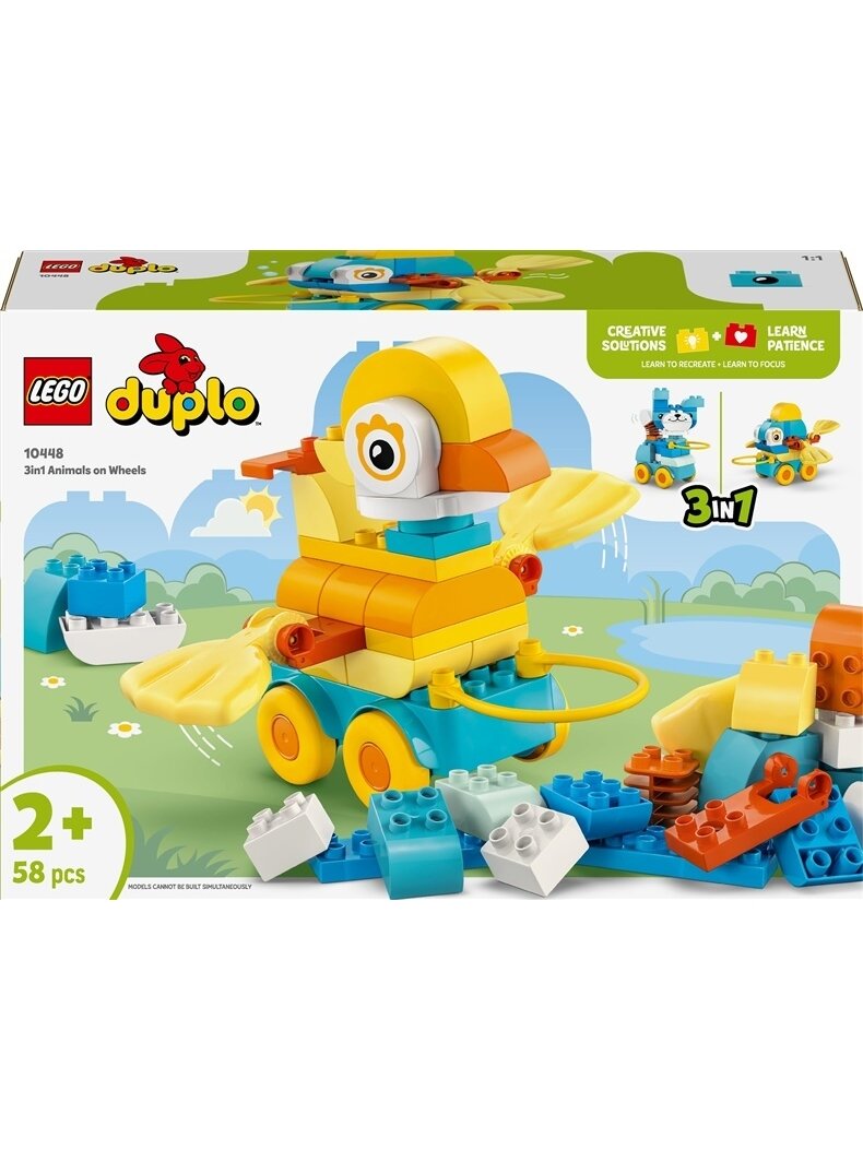 LEGO® DUPLO® Gyvūnai ant ratukų „trys viename“ LEGO® DUPLO® Gyvūnai ant ratukų „trys viename“