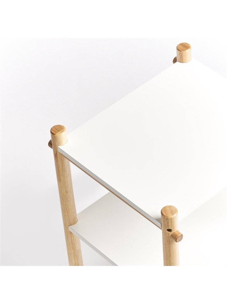 Lentyna ZELLER, balta / medžio spalvos, 35×35×58,5 cm 2 Lentyna ZELLER, balta / medžio spalvos, 35×35×58,5 cm 2