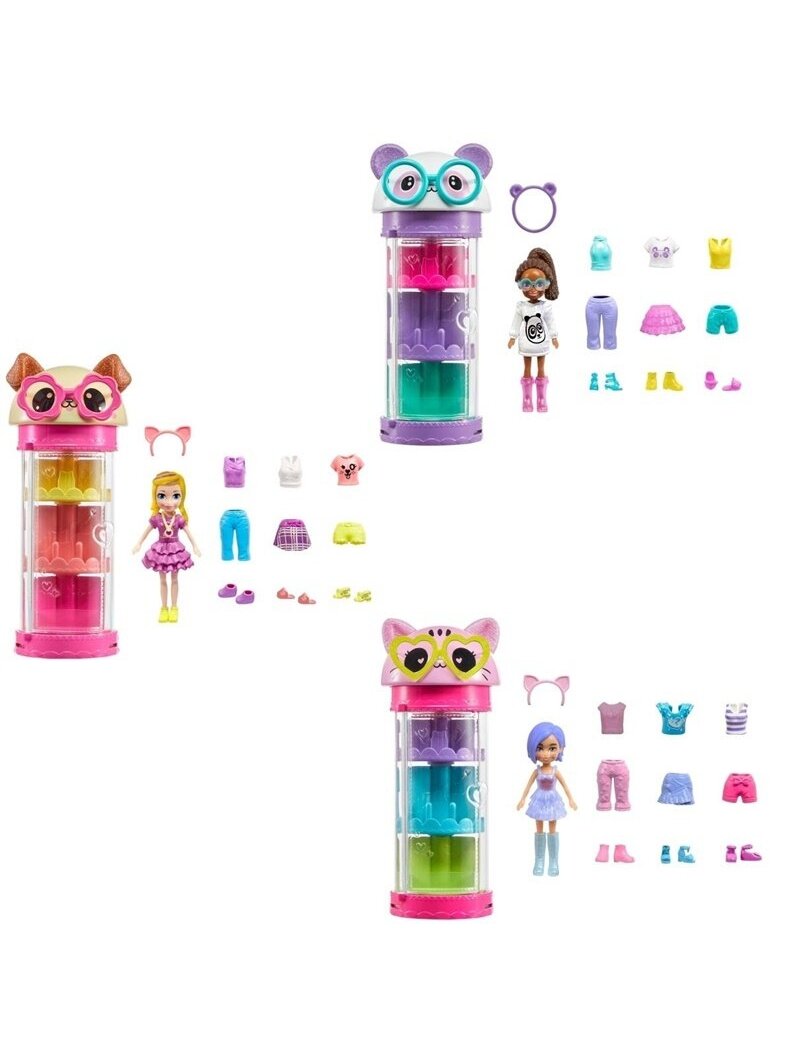 Lėlių rinkinys Polly Pocket HWP04, 22.5 cm 1 Lėlių rinkinys Polly Pocket HWP04, 22.5 cm 1