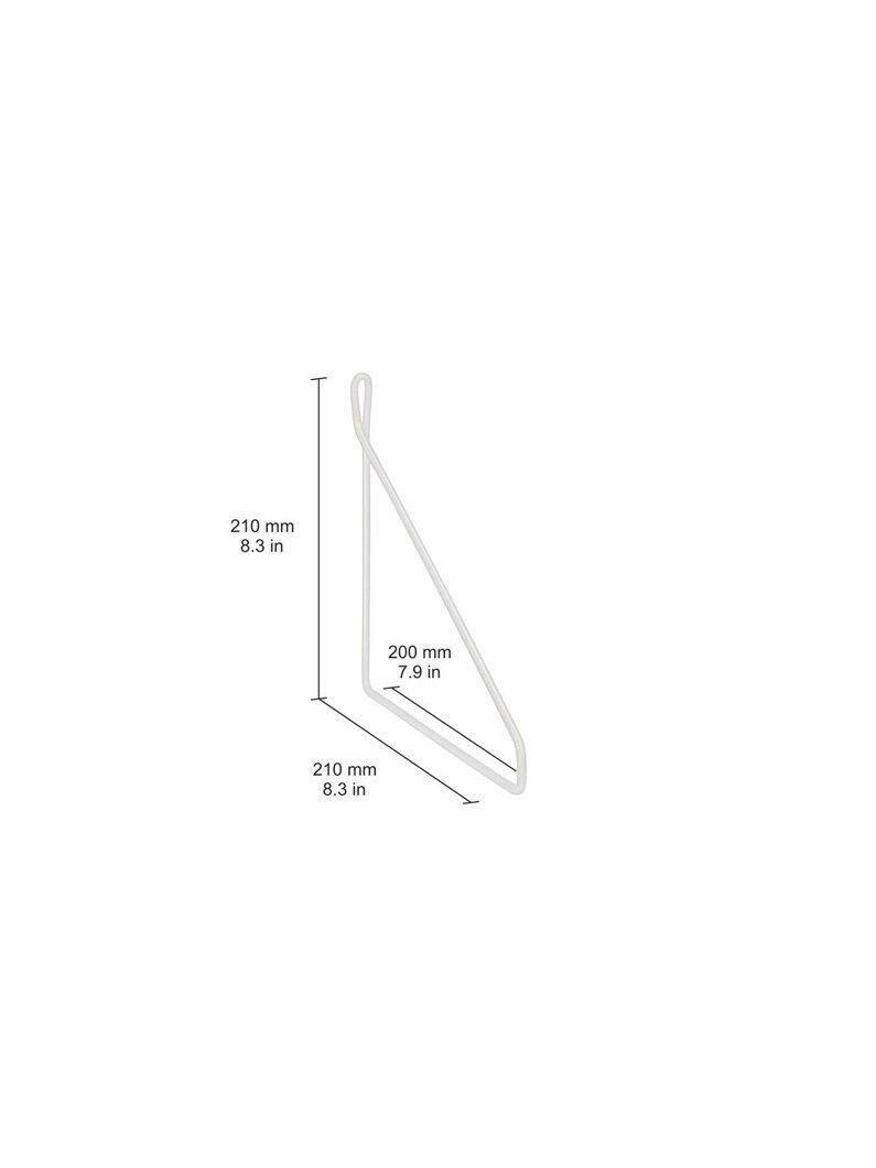 Lentynos laikiklis Dolle Fil, 210x210 mm, balta 1 Lentynos laikiklis Dolle Fil, 210x210 mm, balta 1