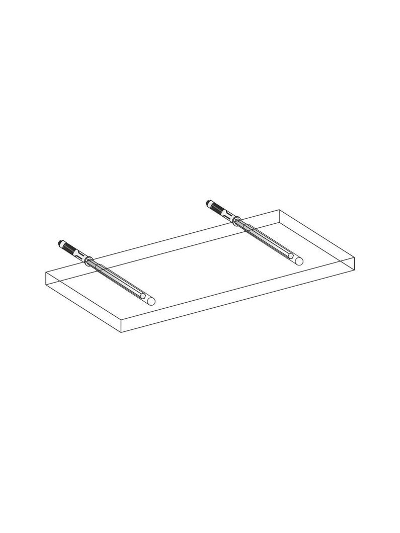 Lentynos laikiklis Dolle StrongFix, 172x12 mm, pilka, 2 vnt. 2 Lentynos laikiklis Dolle StrongFix, 172x12 mm, pilka, 2 vnt. 2