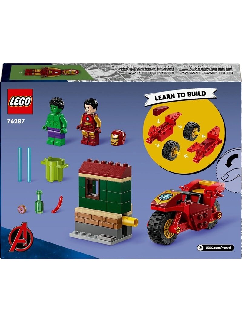 LEGO® Marvel Geležinis žmogus su motociklu ir Halkas 76287 1 LEGO® Marvel Geležinis žmogus su motociklu ir Halkas 76287 1