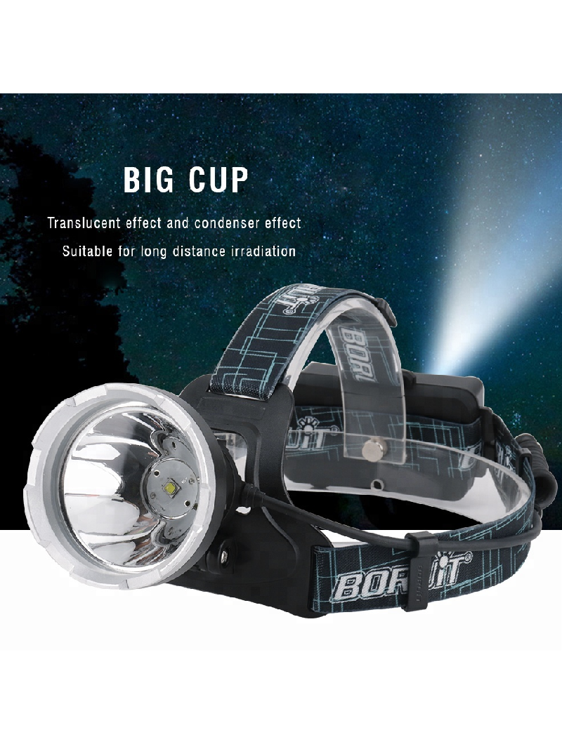 LED Galvos Žibintas BORUiT YHX-1030, su SOS švilpuku 13 LED Galvos Žibintas BORUiT YHX-1030, su SOS švilpuku 13
