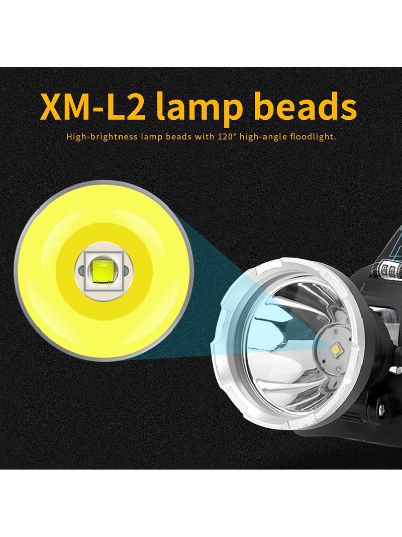 LED Galvos Žibintas BORUiT YHX-1030, su SOS švilpuku 5 LED Galvos Žibintas BORUiT YHX-1030, su SOS švilpuku 5
