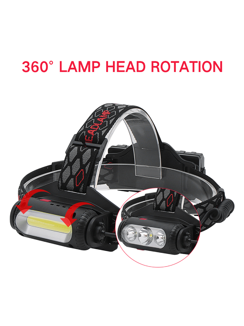 LED Galvos Žibintas OEM YHX-1302, 360° Dvigubos Galvutės Pasukimas 5 LED Galvos Žibintas OEM YHX-1302, 360° Dvigubos Galvutės Pasukimas 5
