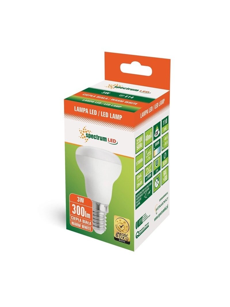 LED lemputė E14 R39 3W 270LM 3000K 1