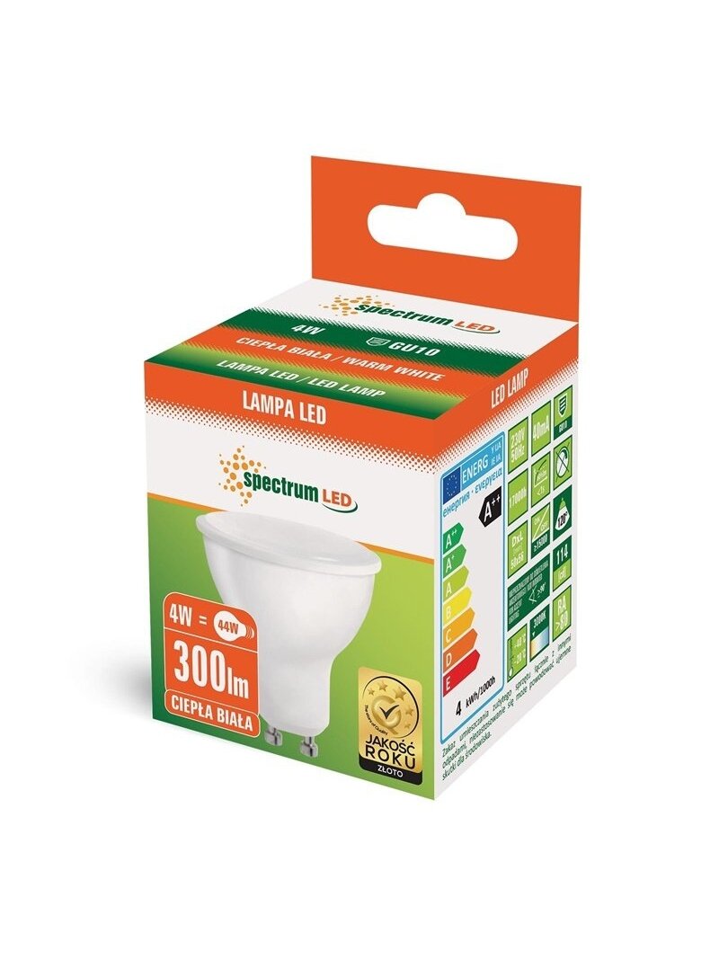 LED lemputė GU10 MR16 4W 3000K 300LM 110° 1