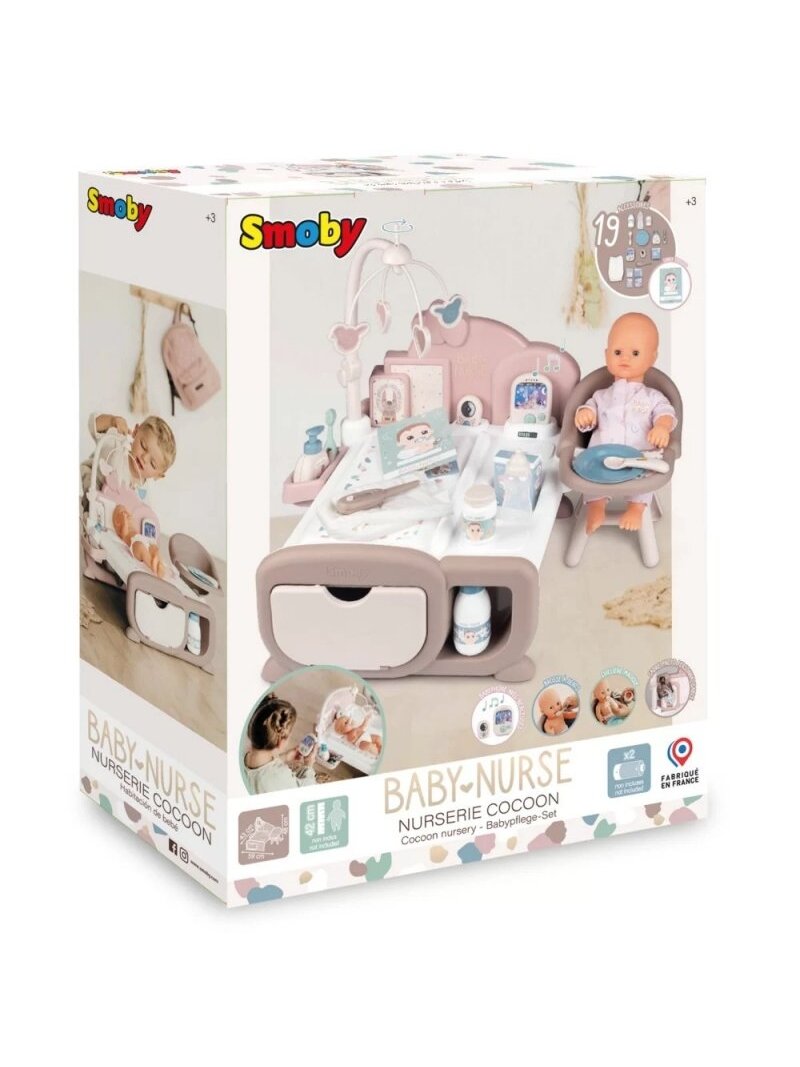 Lėlės Kūdikio Priežiūros Rinkinys SMOBY Baby Nurse su 19 priedų 6