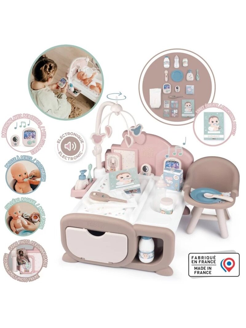 Lėlės Kūdikio Priežiūros Rinkinys SMOBY Baby Nurse su 19 priedų