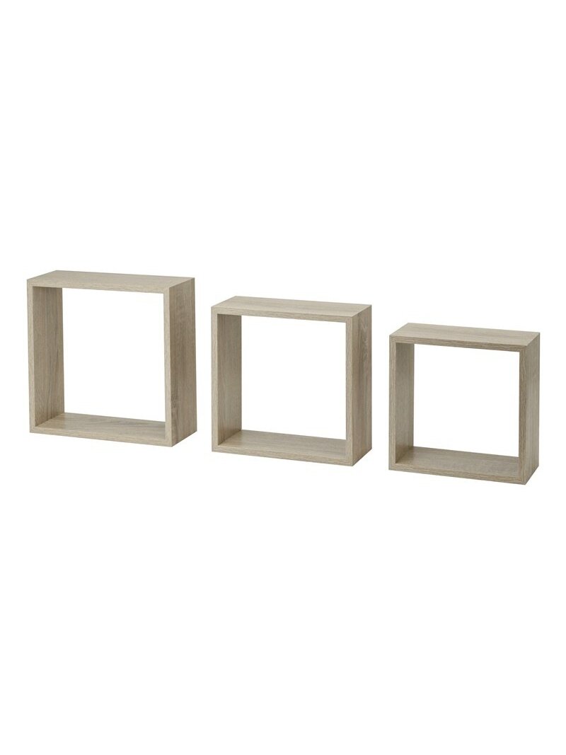 Lentynų komplektas Frame, ąžuolo, 30 x 30 x 11.7 cm, 3 vnt.