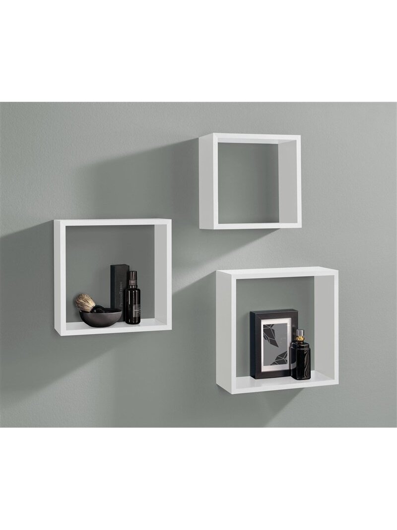 Lentynų komplektas Frame, balta, 30 x 30 x 11.7 cm, 3 vnt. 1 Lentynų komplektas Frame, balta, 30 x 30 x 11.7 cm, 3 vnt. 1