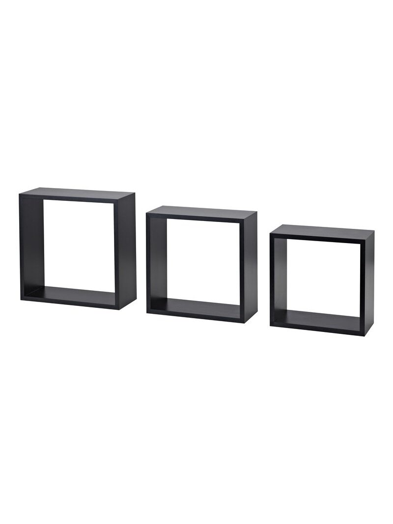 Lentynų komplektas Frame, juoda, 30 x 30 x 11.7 cm, 3 vnt. Lentynų komplektas Frame, juoda, 30 x 30 x 11.7 cm, 3 vnt.