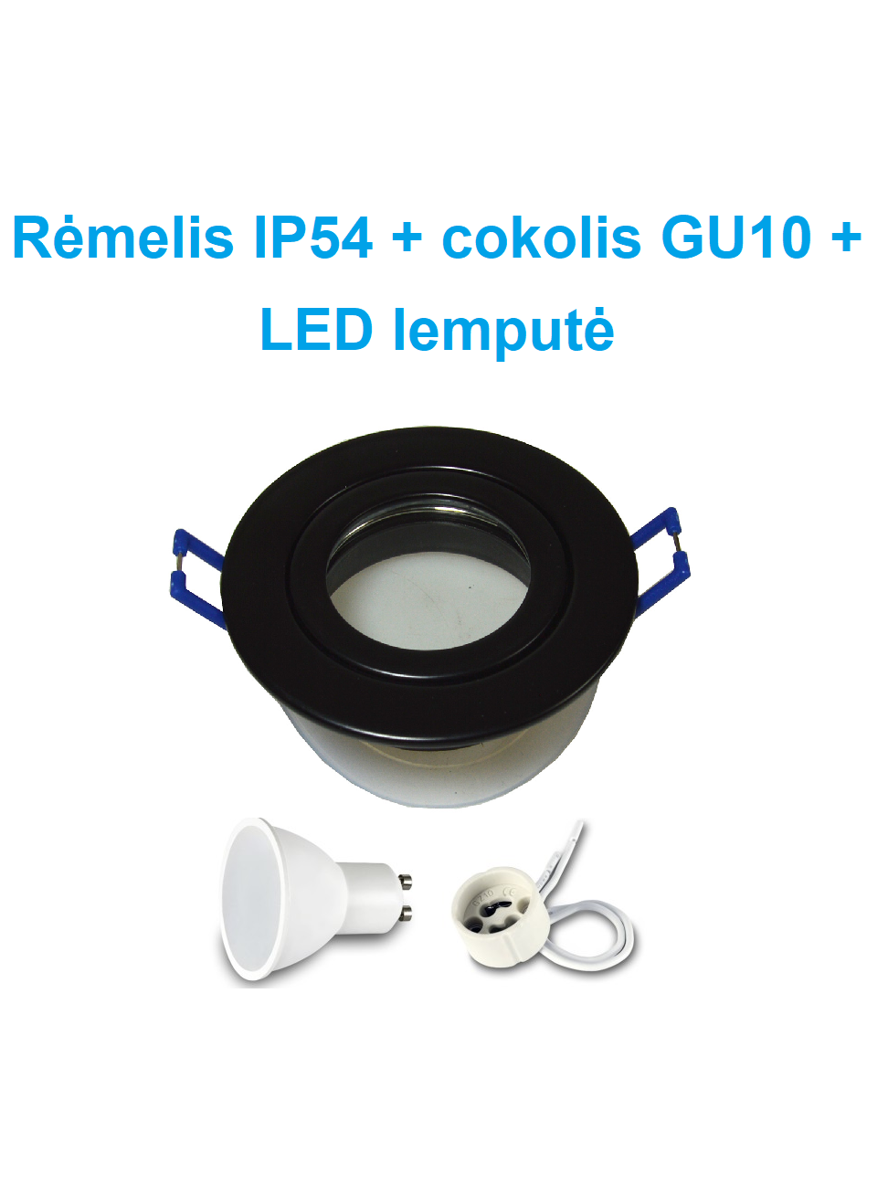 LED šviestuvas į pakalimą GU10 juodas LED šviestuvas į pakalimą GU10 juodas