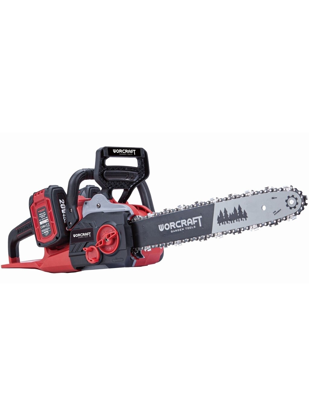 ⬡ Li-Ion akumuliatorinis grandininis pjūklas WORCRAFT 40V (20V+20V) (CGCS40LIBA, WORCRAFT) ⬡ Li-Ion akumuliatorinis grandininis pjūklas WORCRAFT 40V (20V+20V) (CGCS40LIBA, WORCRAFT)