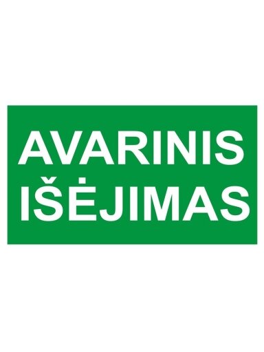 Lipdukas avarinis išėjimas 130x230mm