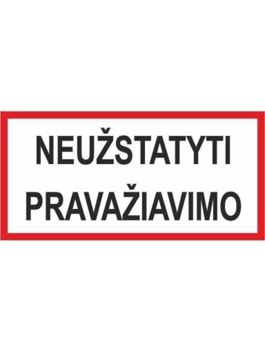 Lipdukas neužstatyti pravažiavimo 170x100mm