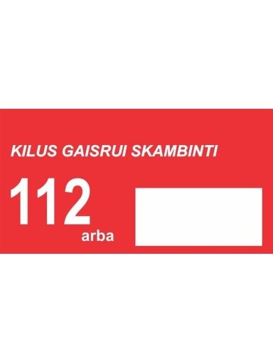 Lipdukas priešgaisrinis 120x225mm
