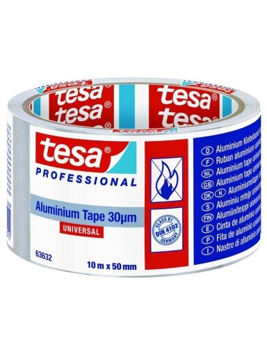 Lipni aliuminio juosta, Tesa Universal, 10 m x 50 mm