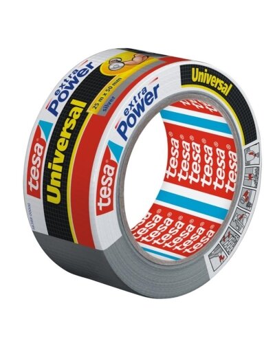 Lipnioji audinio juosta Tesa, extraPower, 25 m, 50 mm
