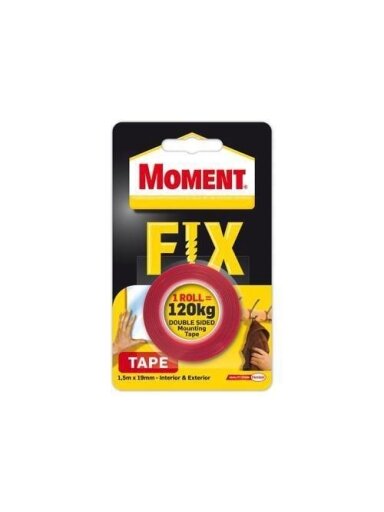 LIPNIOJI DVIPUSĖ JUOSTA „MOMENT POWER FIX“ (120 kg)