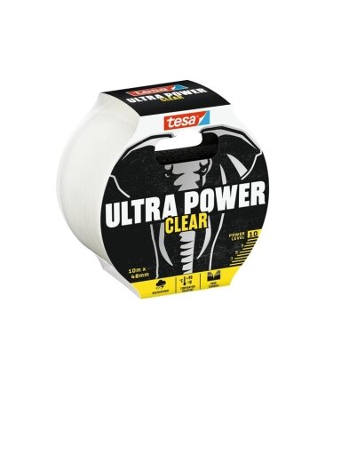 Lipnioji juostelė TESA ULTRA POWER CLEAR 56496, 10 m × 48 mm