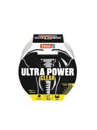 Lipnioji juostelė TESA ULTRA POWER CLEAR 56496, 10 m × 48 mm