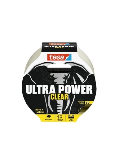 Lipnioji juostelė TESA ULTRA POWER CLEAR 56497, 20 m × 48 mm