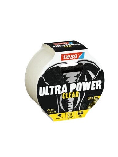 Lipnioji juostelė TESA ULTRA POWER CLEAR 56497, 20 m × 48 mm