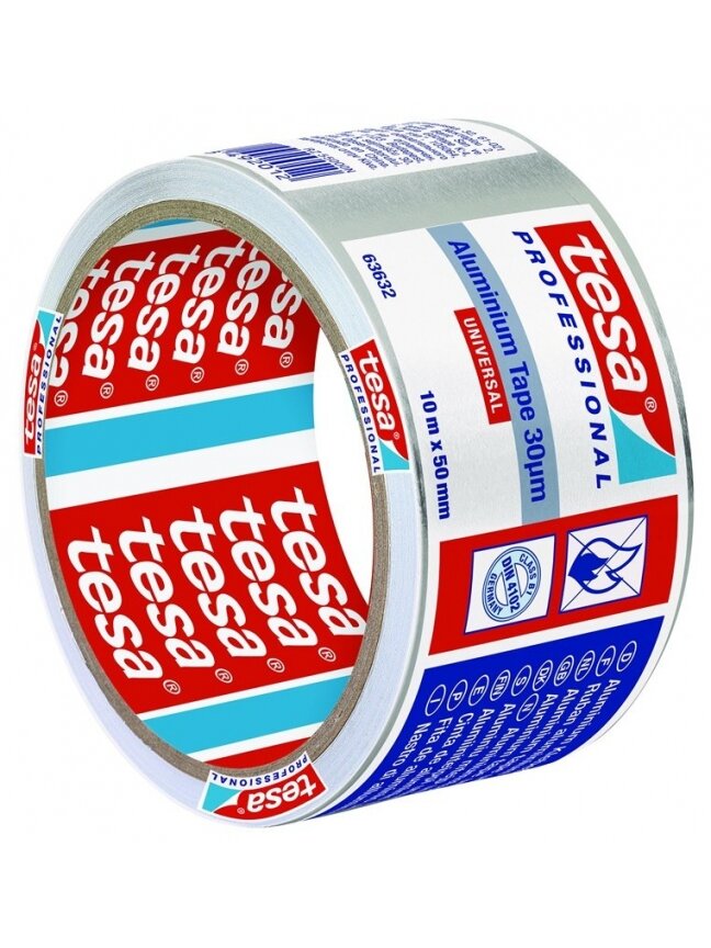 Lipni aliuminio juosta, Tesa Universal, 10 m x 50 mm 2 Lipni aliuminio juosta, Tesa Universal, 10 m x 50 mm 2