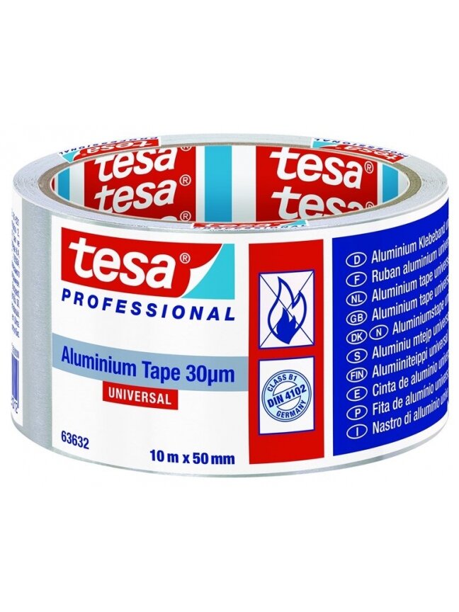 Lipni aliuminio juosta, Tesa Universal, 10 m x 50 mm Lipni aliuminio juosta, Tesa Universal, 10 m x 50 mm