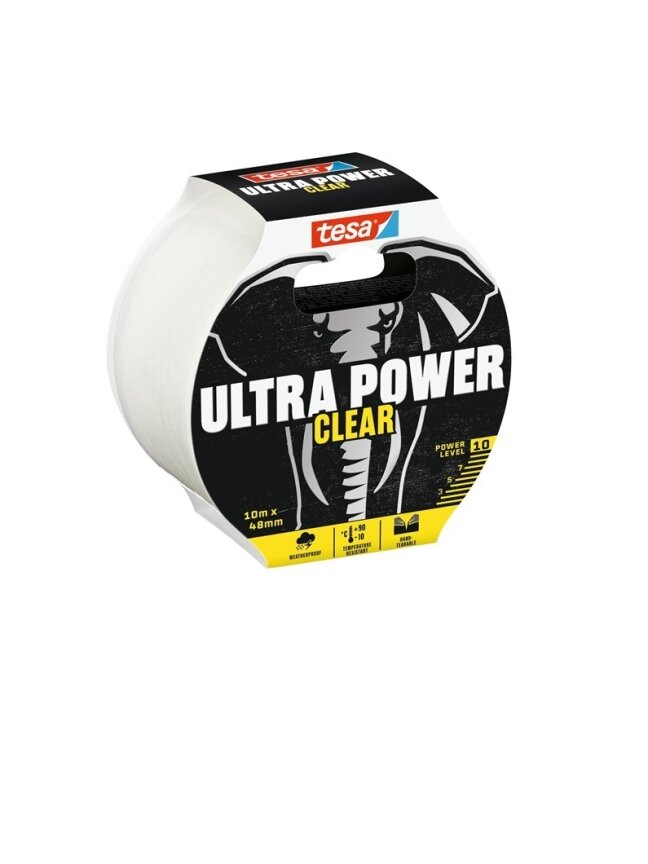 Lipnioji juostelė TESA ULTRA POWER CLEAR 56496, 10 m × 48 mm 1