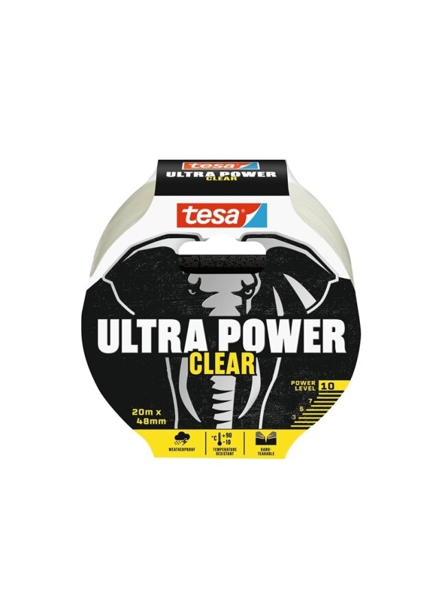Lipnioji juostelė TESA ULTRA POWER CLEAR 56497, 20 m × 48 mm 1