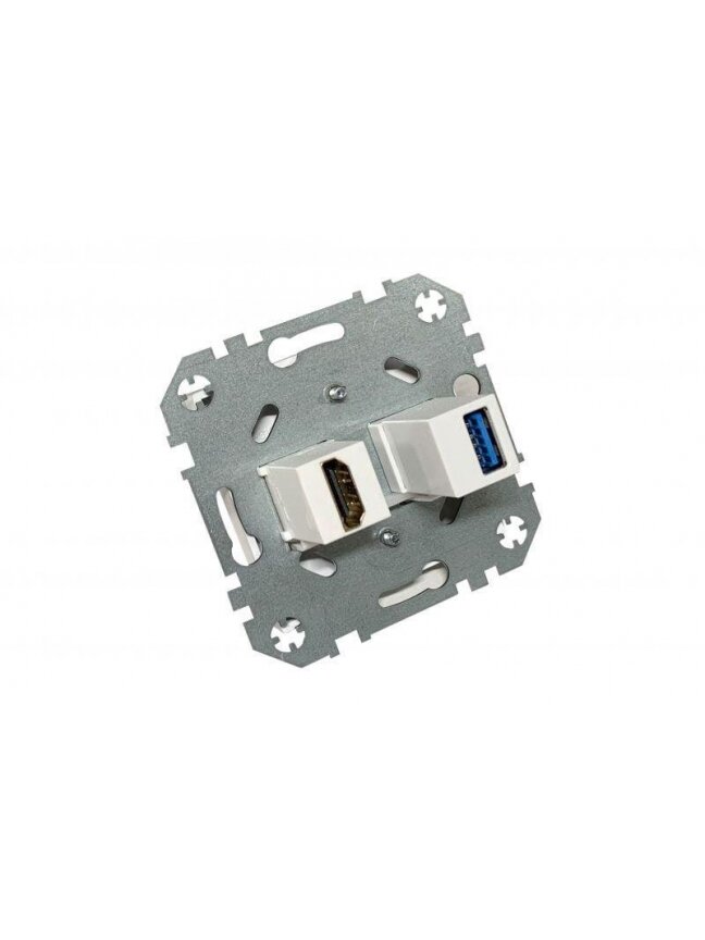 Lizdas HDMI+USB LIREGUS EPSILON, smėlio spalvos 2 Lizdas HDMI+USB LIREGUS EPSILON, smėlio spalvos 2