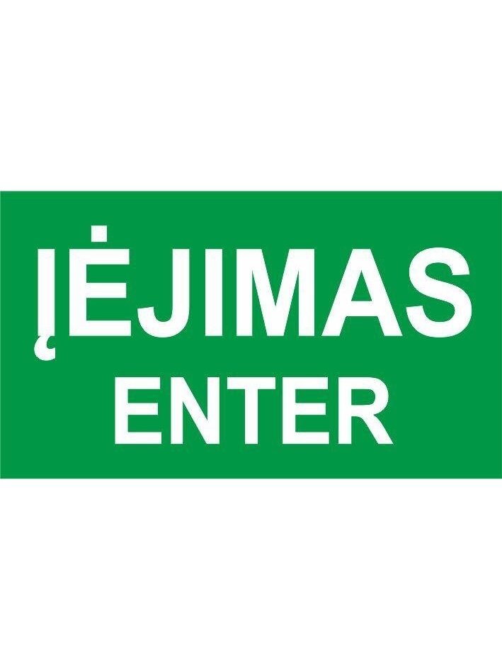 Lipdukas įėjimas enter 100x180mm Lipdukas įėjimas enter 100x180mm