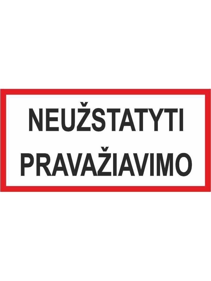Lipdukas neužstatyti pravažiavimo 170x100mm