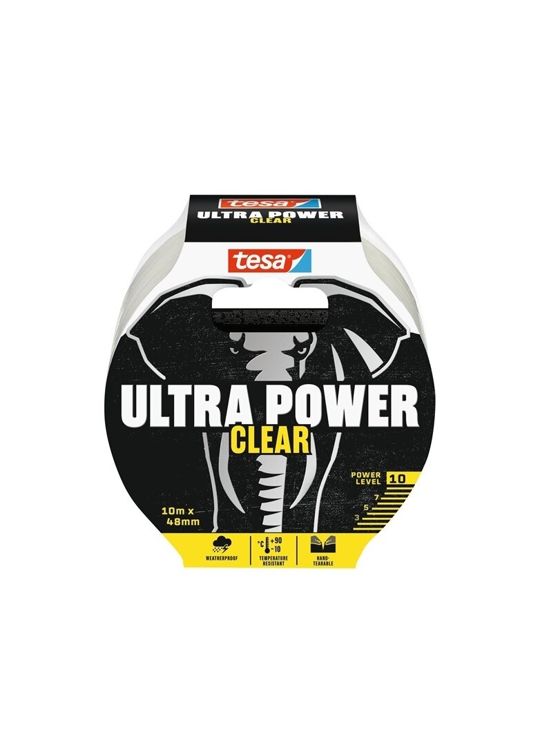 Lipnioji juostelė TESA ULTRA POWER CLEAR 56496, 10 m × 48 mm
